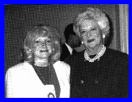 Carolyn and Barbara Bush